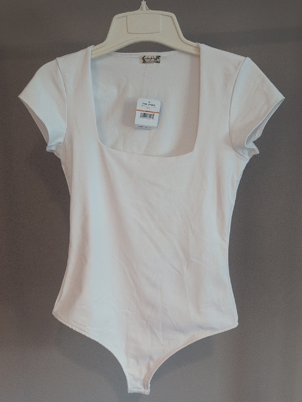 Intimately Free People White Bodysuit Square Neckline NWT Small